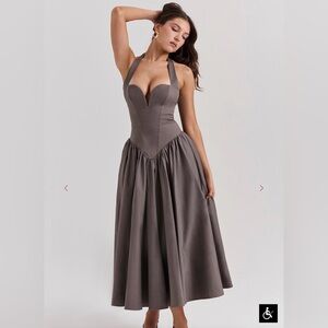 NWT House of CB “COQUETTE” 
Smoke Halter Midi Dress